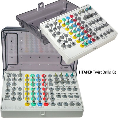 Implant Taper Fixture Surgical Guide Twist Drills Instruments Kit HIOSSEN Osstem