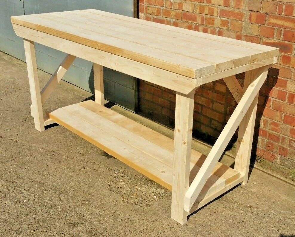 Heavy duty wooden workbench outlet