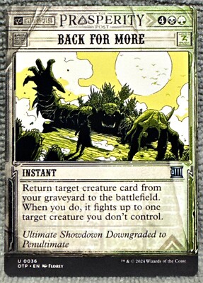 mtg cards that multiply tokens Back for More (036) Prosperity Breaking News OTP MTG Playset Magic