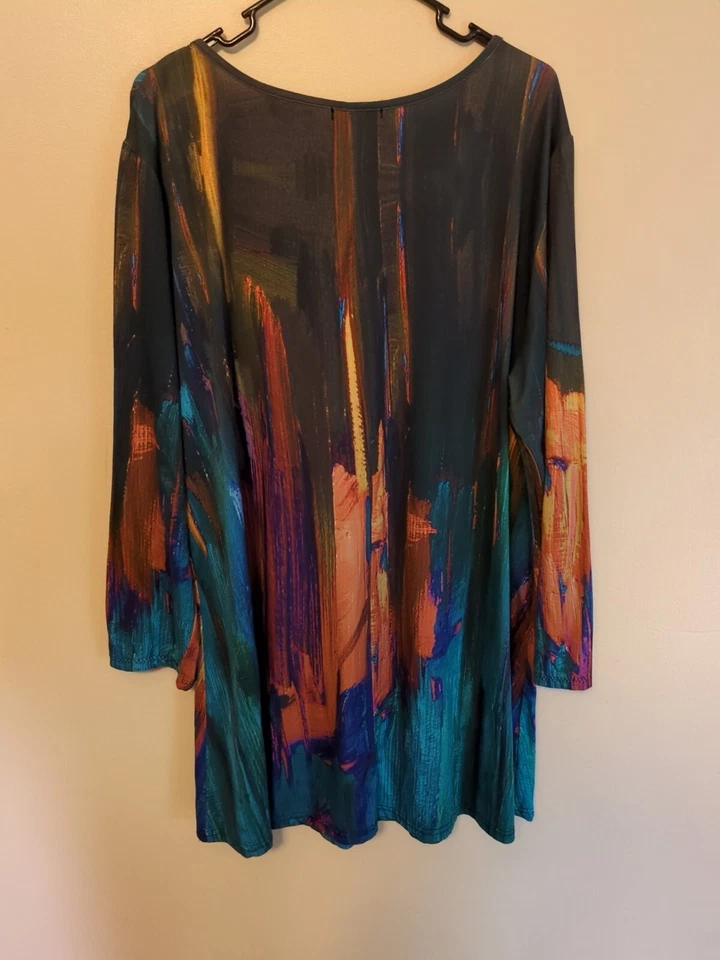 Туника Azalea IRMIANA мягкая эластичная с принтом декольте Aop Laganlook 4x - Изображение 4 из 4