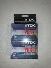TDK VHS-C 30 Minute Superior High Grade Blank Tapes - Lot of 2 - New Sealed