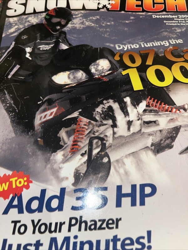 Snow Tech Magazine December 2006 '07 Cat 1000, Phazer, MX Z, F-Series, Dragon