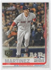2019 Topps Series 1 J.D. Martinez 150 Years Gold Stamp #76 Boston Red Sox