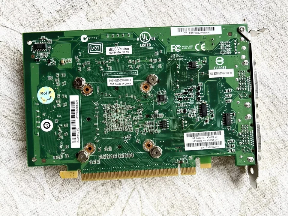 HP Quadro FX 370 256MB 64-bit GDDR2 PCI Express x16 Workstation Video Card - Image 2 of 3