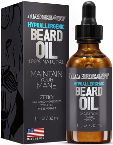 Beard Oil for Men - Beard Growth Oil, Hypoallergenic Beard Oil, Nut Free Bear...