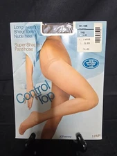 JCPenney Control Top Super Shaper Pantihose Long Taupe NWT