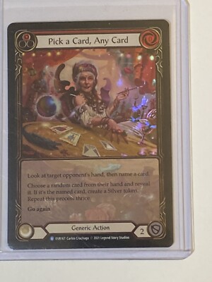 Flesh and Blood TCG Pick a Card, Any Card Everfest EVR167 1st Edition  Extended | eBay