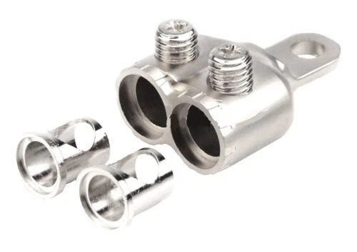 Two Platinum Dual 4/8 AWG Gauge Ring Battery Terminal Adapters Marine Audio UTV - Image 3 of 3