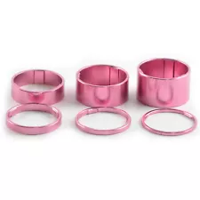 1-1/8" OMNI Racer WORLDS LIGHTEST Alloy Headset Spacer Set 2,3,5,10,15,20mm PINK