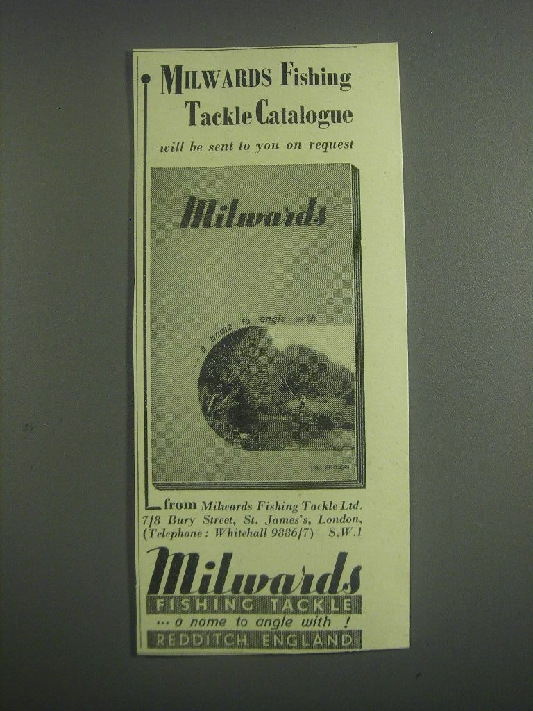 Catalogue De Pêche Milwards 1964 – Brochure Vintage Cannes Et Moulinets – UK