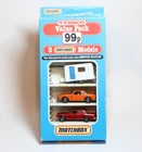Matchbox Lesney Superfast MP4 TESCO Value Pack 3 Models with Service Station