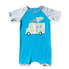 Rags Ice Cream Truck Romper One Piece Outfit Kids 3/4