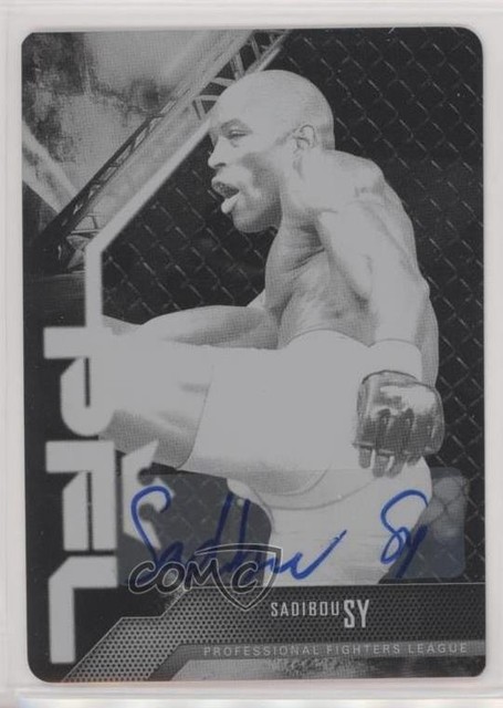 2022 Upper Deck PFL Box Set Printing Plate Black Achievement 1/1 Sadibou Sy Auto