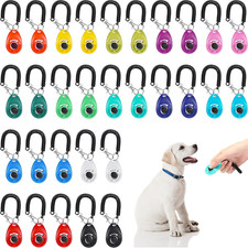 30 Pcs Dog Training Clicker for Pet with Wrist Strap Dog Cat Bird Clicker Puppy