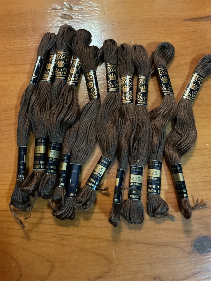 New (10) Royal Mouline Cotton Embroidery Thread #8425 Brown USA Made - Image 2 of 3