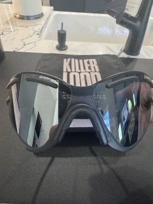 Vtg Killer Loop Extreme Pro 2 Sunglasses  Black w Silver Bausch Lomb Italy Rare