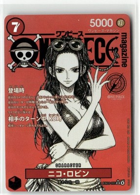NICO ROBIN Magazine Cover ONE PIECE Holographic Custom Anime Collectible Card