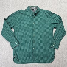 Vintage 90s Tommy Hilfiger Plaid Shirt Men L Crest Logo Button Down Red Tartan