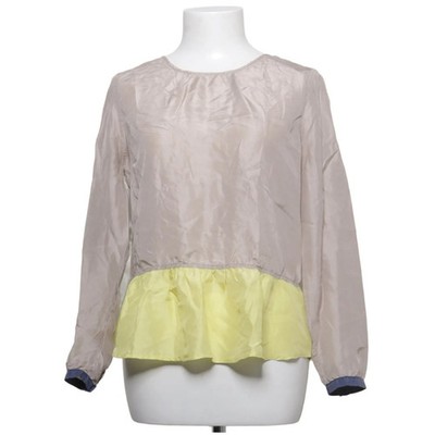 Custommade, Peplum Top, Größe: 34, Beige/Gelb, Seide, Damen #j5X