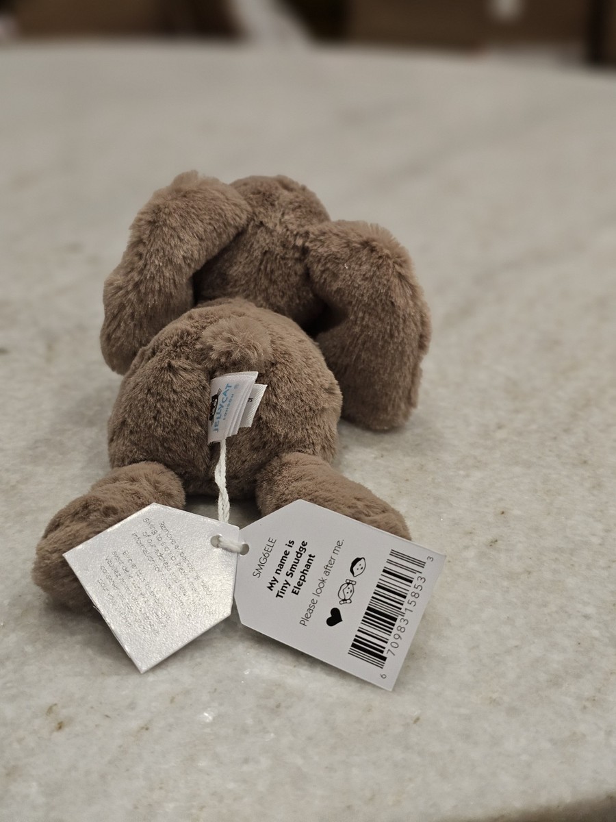 Tiny Smudge Elephant Jellycat ~ AUTHENTIC ~ Brand New With All