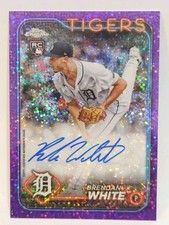 2024 TOPPS CHROME (RC) BRENDAN WHITE #RA-BW AUTO PURPLE SPECKLE /299 REFRACTOR