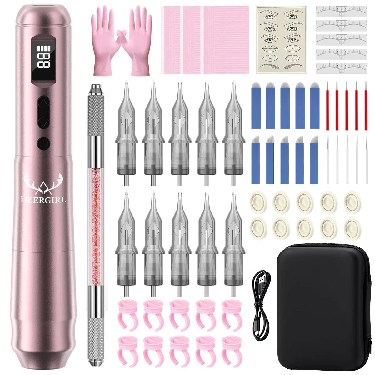Wireless Permanent Makeup Tattoo Machine Kit Rechargeable - product detail image 2