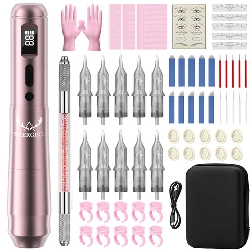 Wireless Permanent Makeup Tattoo Machine Kit Rechargeable image 2