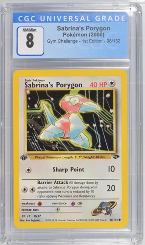 Sabrina's Porygon (1st Edition) graded CGC 8 for sale on eBay