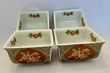 Mino Ware Koyama Kiln Small Square Rice Bowls Set Of 4 Japanese Pottery