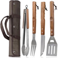 5pcs BBQ Grill Accessories Set - Stainless Steel Grilling Tools