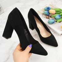 Sergio Leone Damen Pumps W SK316A Schwarz, Gr. 36
