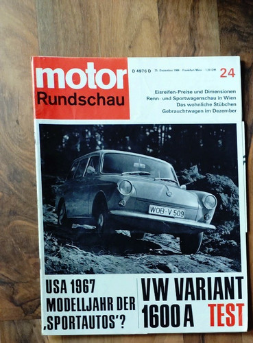 ❤ Motor Rundschau 24 ☆ 25.12.1966 - USA 1967 Modelljahr, VW Variant 1600A Test ☆