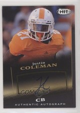 2015 Sage Hit Auto Black Justin Coleman #A133 Auto 00ah