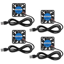 4pcs 40mm USB Brushless Cooling Fan 40mm x10mm DC 5V Quiet Cooling Fan 4010 M...