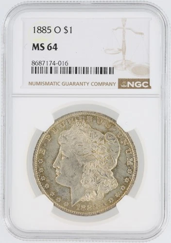 1885-O  Morgan Silver Dollar NGC MS64 S$1 New Orleans Minted No Reserve