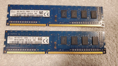 (2x) hynix - 4gb - PC3-12800U DDR3 DIMM - Memory Ram - Desktop PC