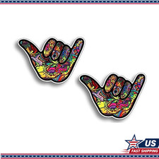 Hang Loose Shaka Graffiti Vinyl Decal Sticker 5 Inches 2 Pieces Set Car Truck Hang Loose Shaka Graffiti Vinyl Decal Sticker 5 Inches 2 Pieces Set Car Truck