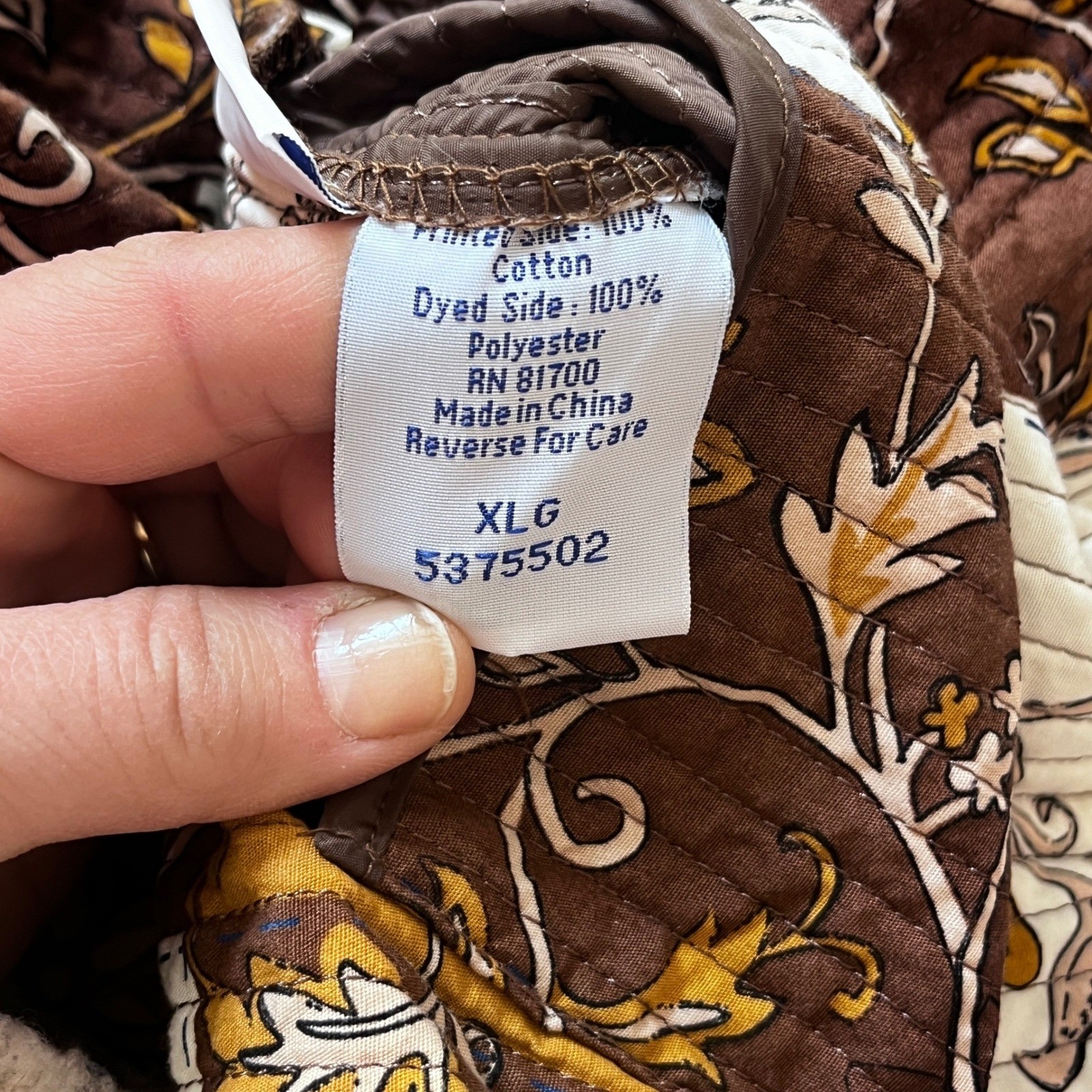 Blair  Multicore Patchwork Quilted Jacket XLG Bro… - image 9