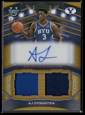 2025-26 Bowman University's Best AJ Dybantsa #PDA-AD Gold 27/50 Dual Relic Auto