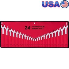 Chrome Vanadium Wrench Set Metric SAE High Torque Tools Offset Open Ended New