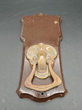 Original Jugendstil Türklopfer Klingel Messing um 1900 Antik