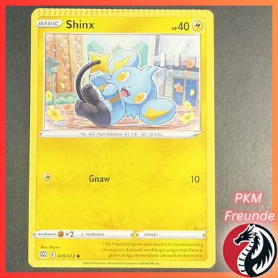 Shinx 049/172 BRS  NM  Englisch Strahlende Sterne Misprint Crimp Error