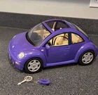 VTG Barbie VW Volkswagen Beetle Bug Purple Car Mattel 2000 With Key Read