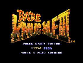 Bare Knuckles 3 "USA Edition" for Sega Genesis + case & cover art