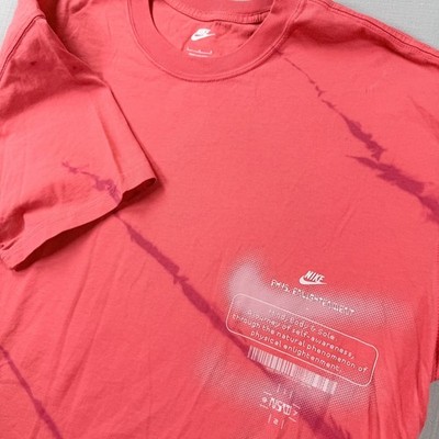 Nike NSW Phys Enlightenment Graphic T-Shirt Mens Large Pink Tie Dye Short Sleeve