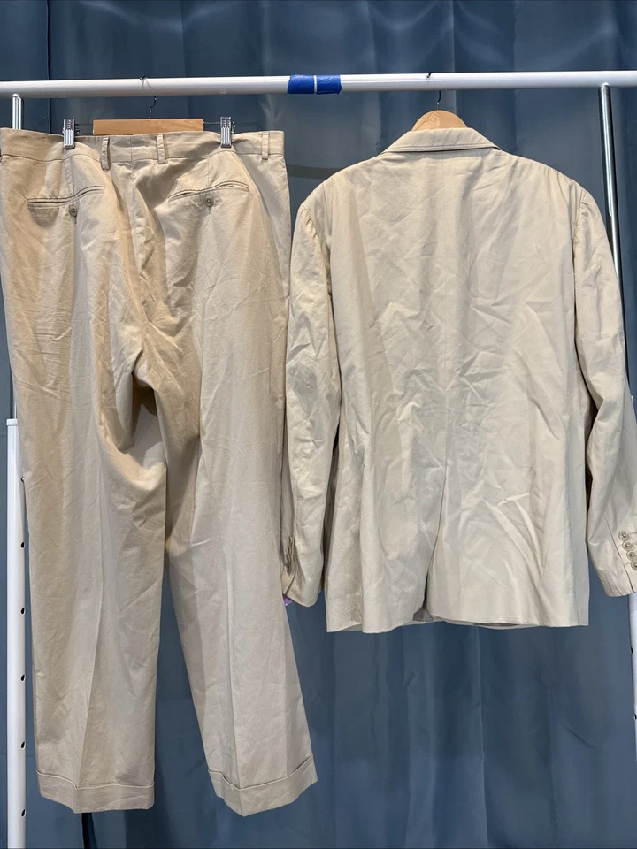 Traje de algodón Banana Republic, 40S, tostado, hecho en Italia Foto 2 de 4