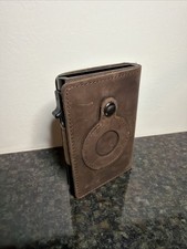 For Airtag Wallet Case Genuine Leather Credit Card Holder Magnetic Air Tag Cover