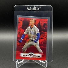 2025 Topps Stadium Club Pete Crow-Armstrong Base #86 - Cubs (Red Parallel SP)