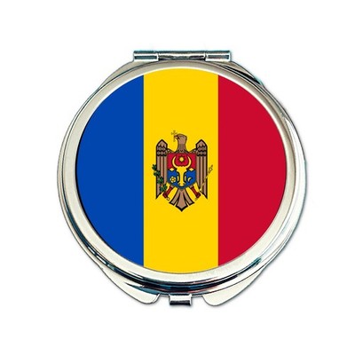 Taschenspiegel Moldawien Flagge | 60 mm Moldawisch Kompakt Reise Schminkspiegel Geschenk