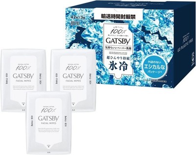 Mandom GATSBY facial paper ice type set 3 packs of 42 sheets Fresh Aqua new